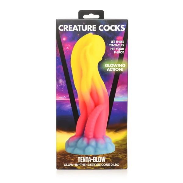 CREATURE COCKS TENTA-GLOW GLOW IN THE DARK DILDO
