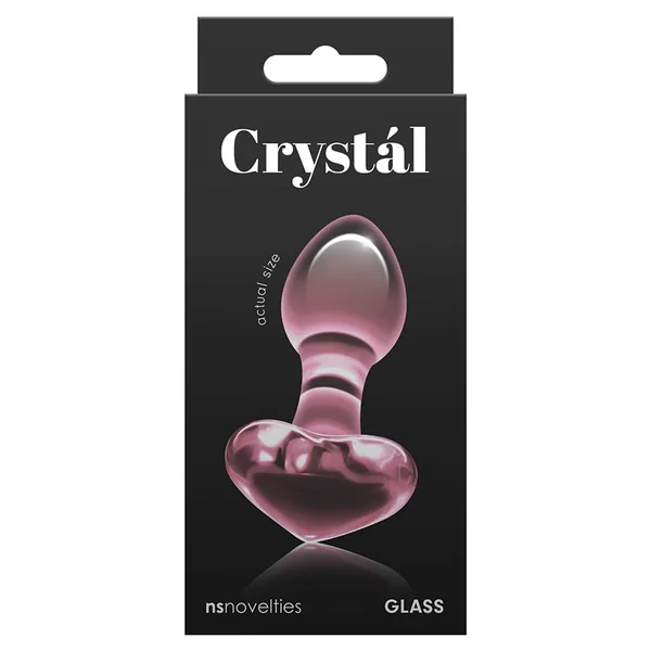 Crystal Heart Plug - Pink