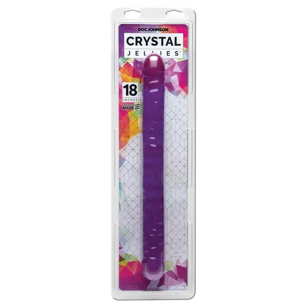 Crystal Jellies 18″ Double Dong – Purple