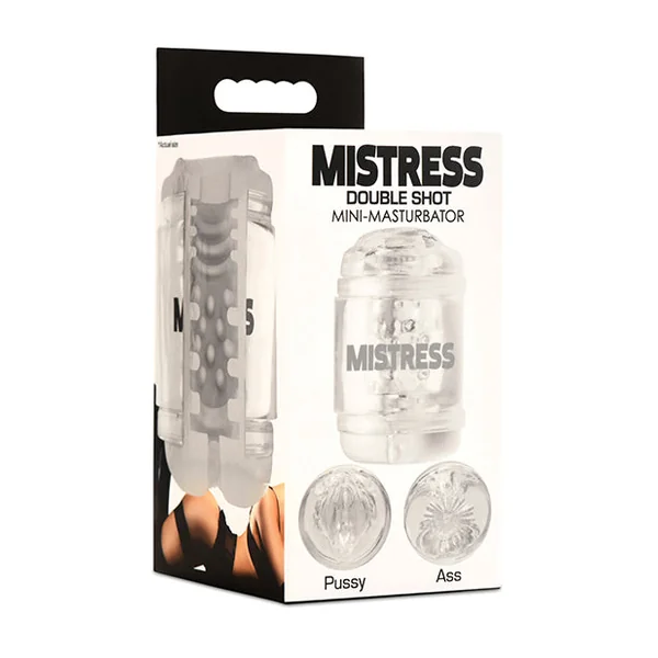 Curve Toys Mistress Double Shot Pussy & Ass Mini Masturbator - Clear
