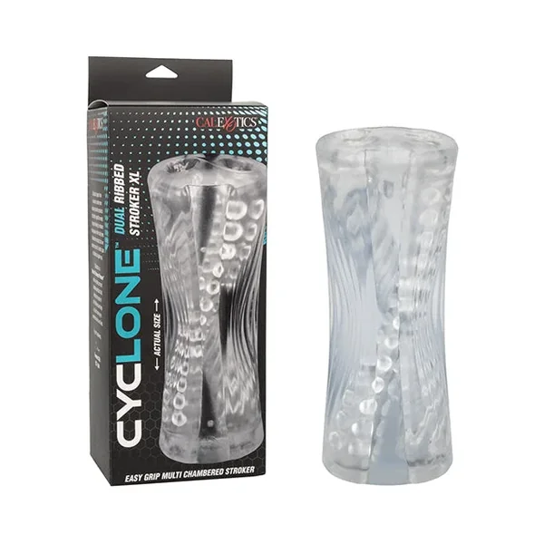 Cyclone Dual Ribbed Stroker XL – Clear