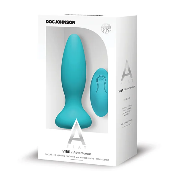 (D) A-PLAY VIBE ADVENTUROUS AN PLUG RECHARGEABLE W/ REMOTE TEAL