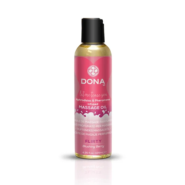 (D) DONA MASSAGE OIL FLIRTY BLUSHING BERRY 3.75 OZ