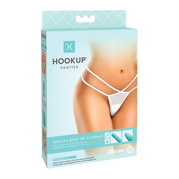 (D) HOOKUP PANTIES BOW TIE G-STRING S-L