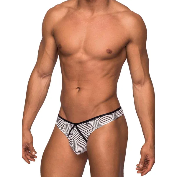(D) MINI THONG TRANQUIL ABYSS BLACK/WHITE LARGE/ XL