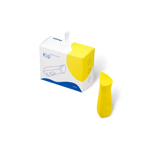 Dame Kip Rechargeable Silicone Clit Stimulator, Lemon