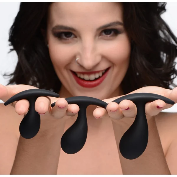 Dark Droplets 3 Piece Curved Anal Trainer Set