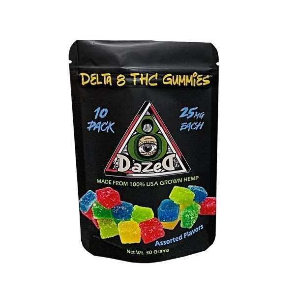 Dazed D8 Gummy 25MG/Gummy 10 Pack