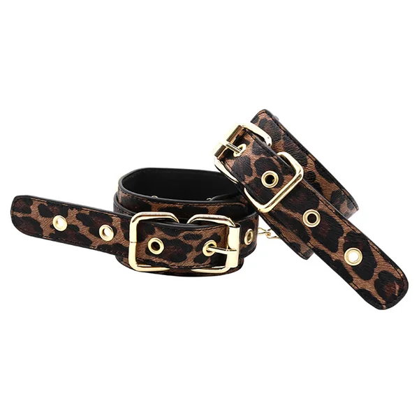 Deluxe Fetish – Cuffs Leo & Gold – 9″