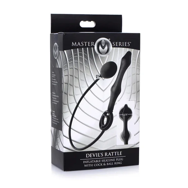 Devils Rattle Inflatable Anal Plug & Cock Ring by Master Series
