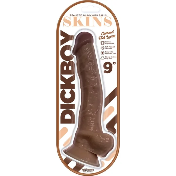 Dickboy - Skins - Dildo With Balls - 9 Inch - Caramel Dick Lovers