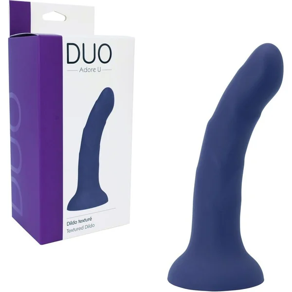 Dildo Textured Blue - Adore U Duo | Intense Pleasure and Stimulating Reliefs