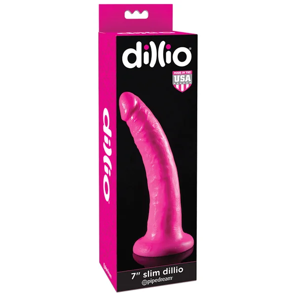 Dillio 7" Slim Dildo - Pink