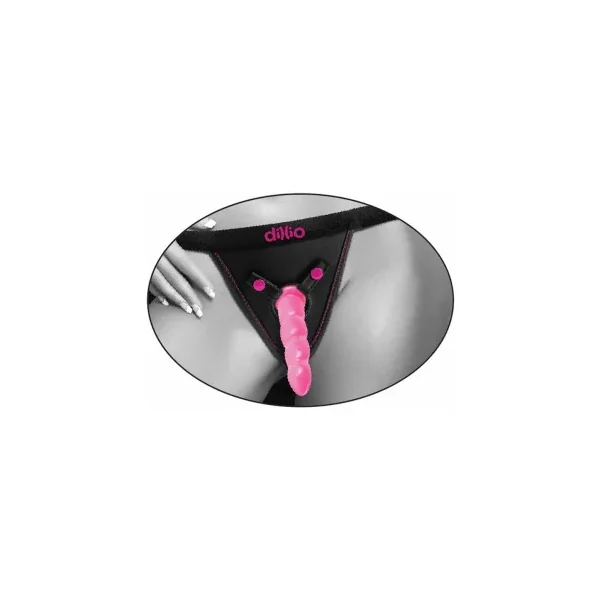 Dillio Adjustable Perfect Fit Harness, Black/Pink