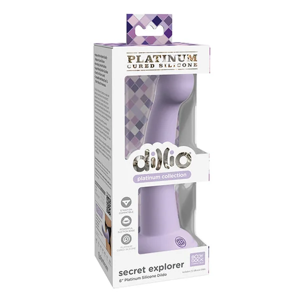 Dillio Platinum 6" Secret Explorer Silicone Dildo