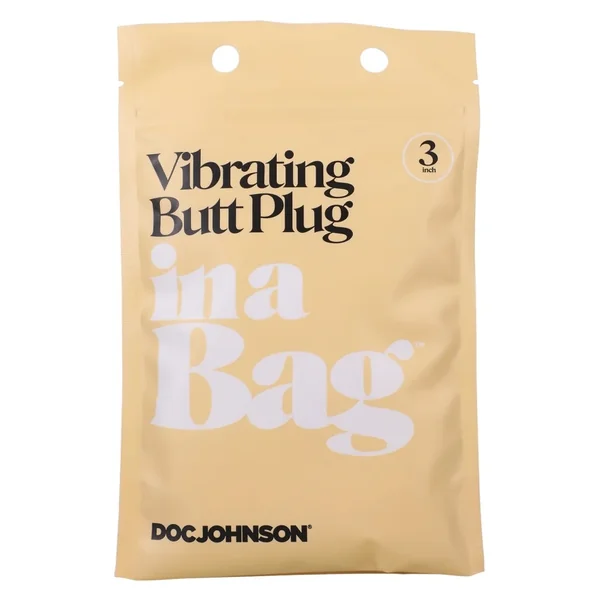 (D)IN A BAG BUTT PLUG 3 BLACK VIBRATING “