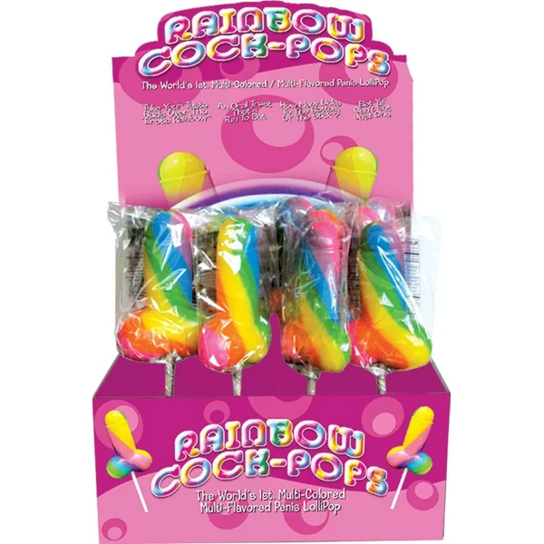 Display Rainbow Cock-Pop 12 Pieces