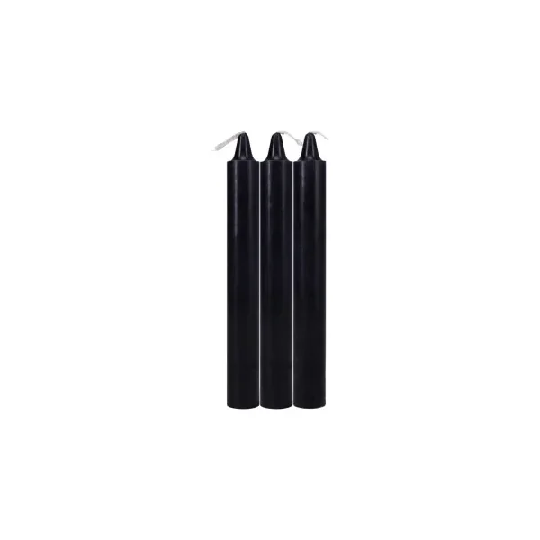 Doc Johnson Japanese Drip Candles, 3-Pack, Black