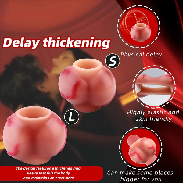 Dog Knotted Cock Ring Penis Extender - Fantasy Big Girthy Vaginal Fullness Masturbation