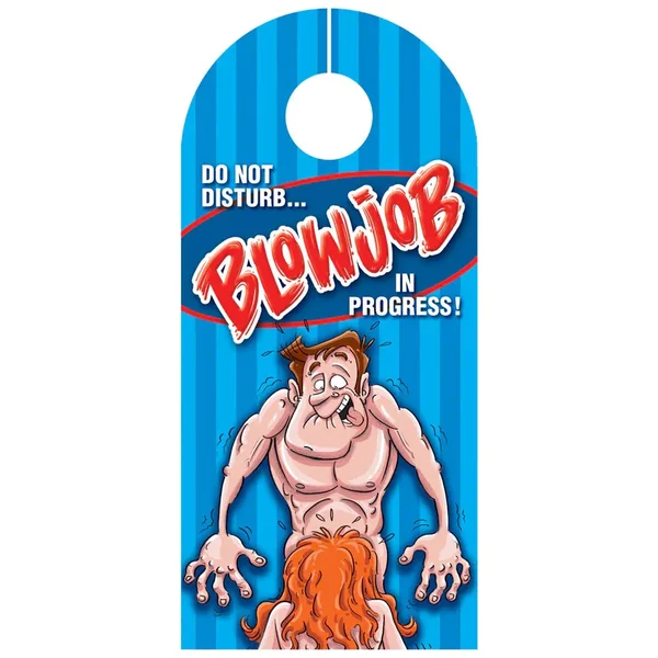 Don't Disturb Door Hanger Blowjob in Progress by Ozze Creations