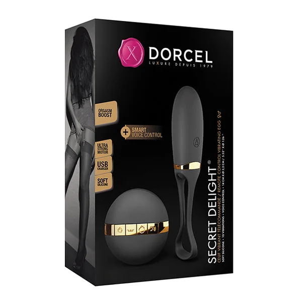Dorcel Secret Delight Voice Control Egg - Black-gold