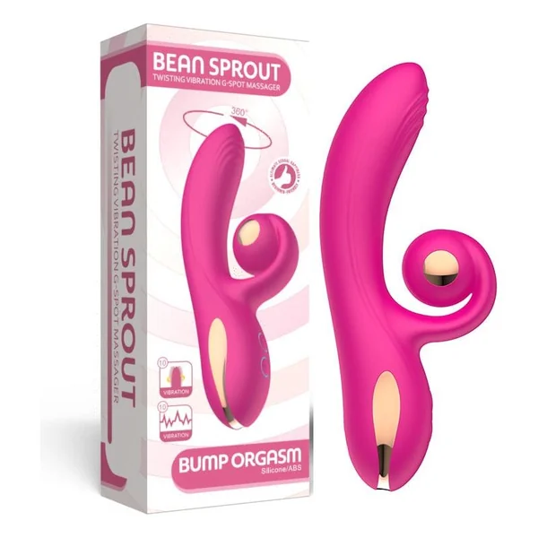 Double Stimulation Vibrator - Bean Sprout | Clitoris & Vaginal Rotation