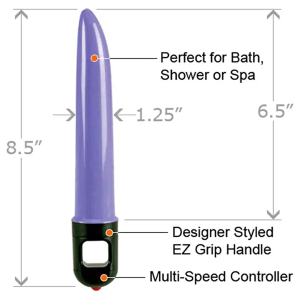DOUBLE TAP SPEEDER Traditional Vibrator 6.8 INCH PURPLE