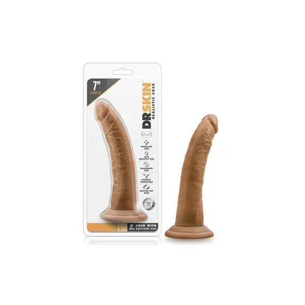 Dr. Skin – 7 Inch Cock With Suction Cup – Mocha
