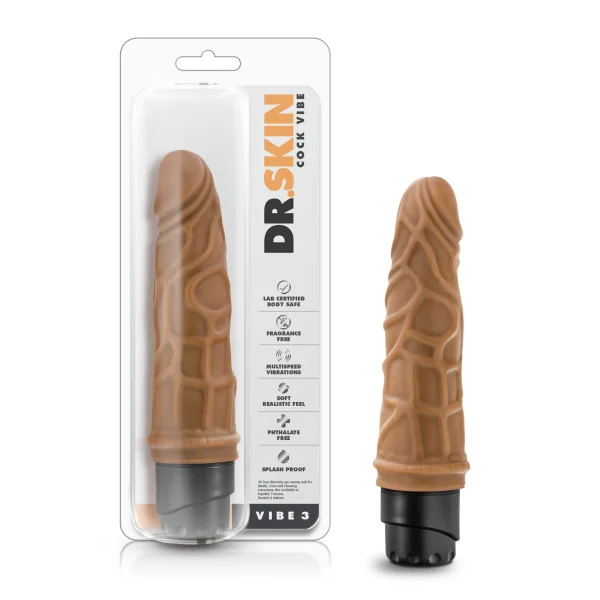 DR SKIN COCK VIBE #3 7.25 MOCHA “