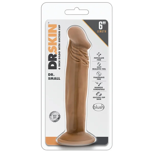 Dr. Skin Dr. Small Realistic Mocha 6.5-Inch Long Dildo With Suction Cup Base