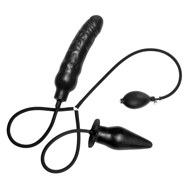 Duece Inflatable Dildo and Anal Plug Duo