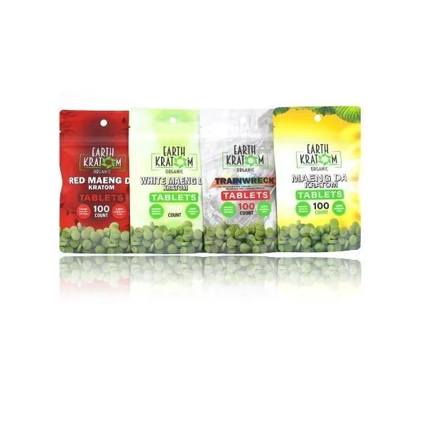 Earth Kratom 100ct Tablets Train Wreck