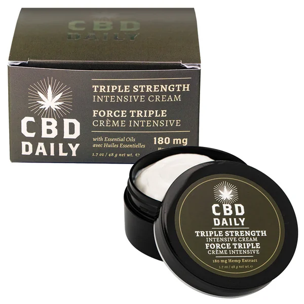 Earthly Body CBD Daily Intensive Cream Triple Strength - Original Mint 1.7oz