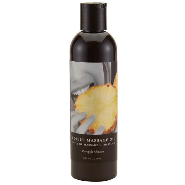 Earthly Body Edible Massage Oil - 8 Oz Pineapple