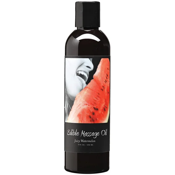 Earthly Body Hemp Edible Massage Oil - 8 Oz Watermelon
