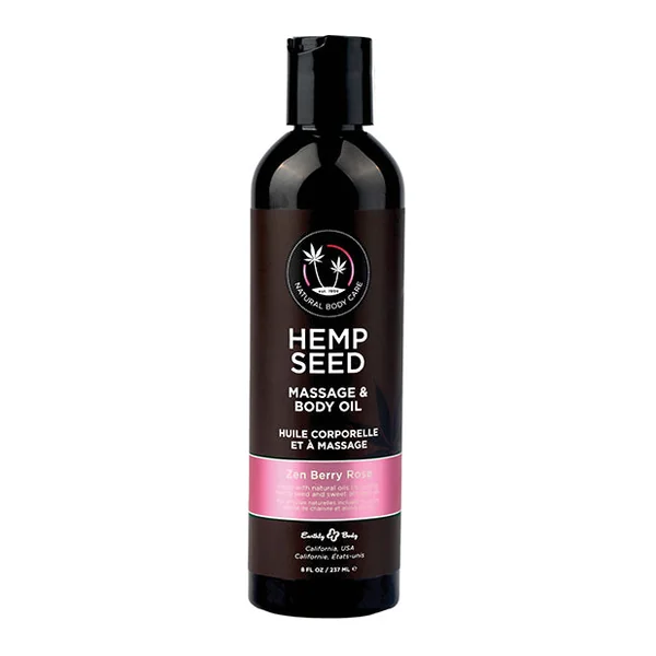 Earthly Body Massage & Body Oil - 8 Oz Zen Berry Rose