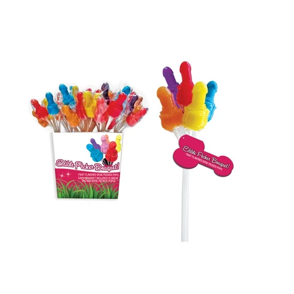 Edible Pecker Bouquet 72 Pieces Pail Display 12 Bundles