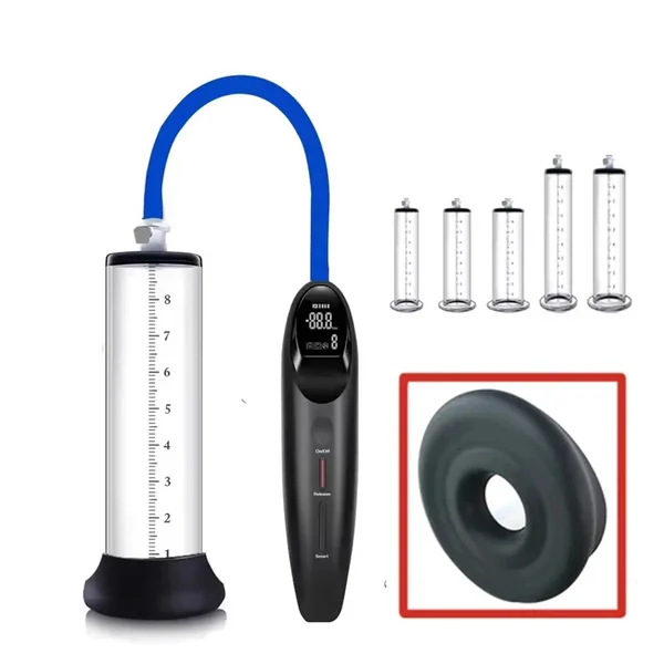 Electric Acrylic Penis Pump Vacuum Pump For Penis Male Penis Enlargement Pump Penile Training Extender Cock Dick Pump For Men