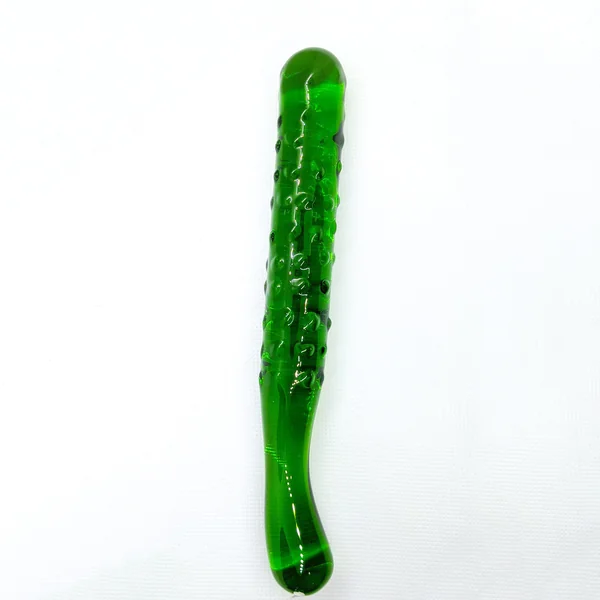 Emerald cucumber- glass dildo
