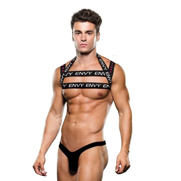 ENVY LOGO HARNESS – BLACK/WHITE – S/M