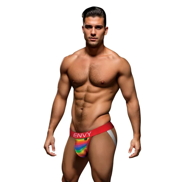 Envy Rainbow Pride Jock Red LXL