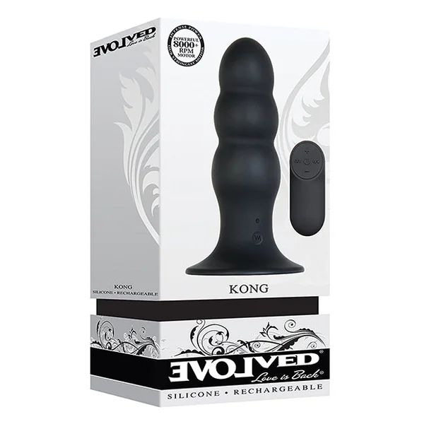 Evolved Kong Rechargeable Anal Plug - Black