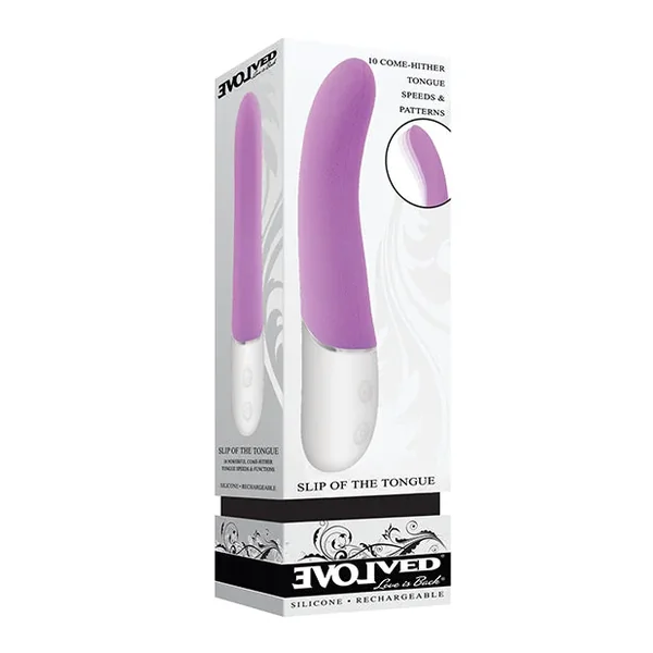 Evolved Slip of the Tongue G-Spot Vibrator – Purple/White