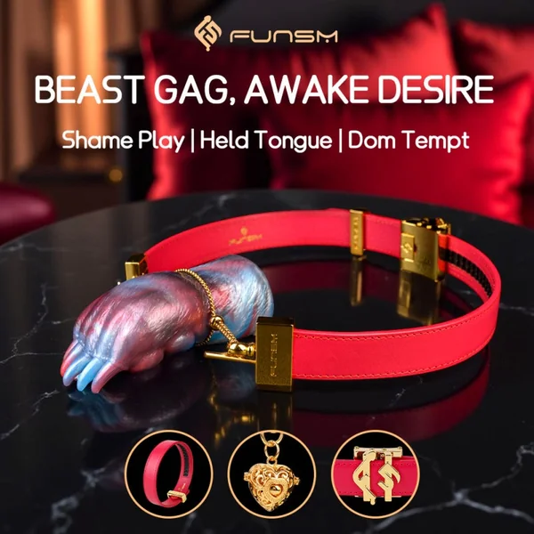 Fantasy Bear Paw Ball Gag Restraint Set – Colorful Silicone Strap-on Sex Toys for Women