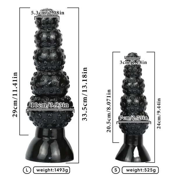 Fantasy Black Tentacle Silicone Anal Beads Dildo - Progressive Expansion Stimulator for Female Vaginal