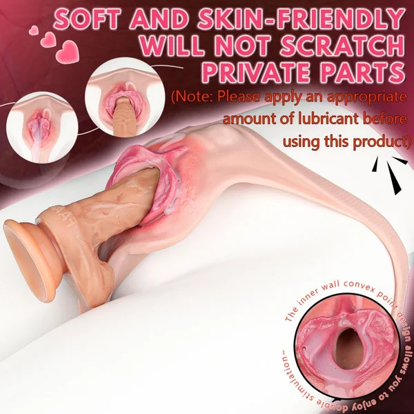 Fantasy Boy-Style Strapon Silicone Fake Vagina - Featuring Realistic Vulva and Vaginal Structure