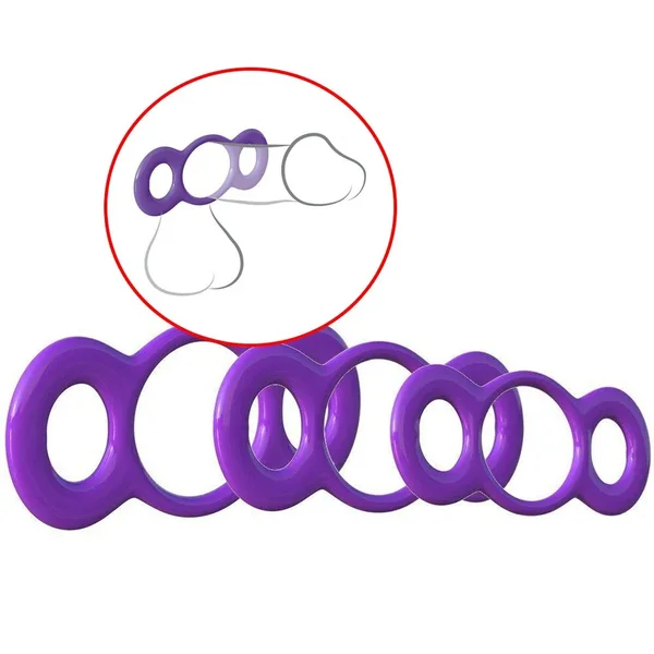 Fantasy C Ringz 3 Ring Quick Release Trainer Penis Ring Set Purple