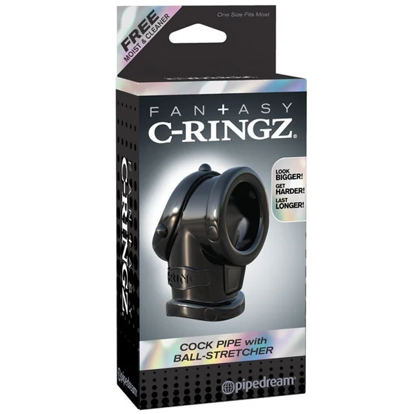 Fantasy C-ringz Cock Pipe W-ball Stretcher - Black