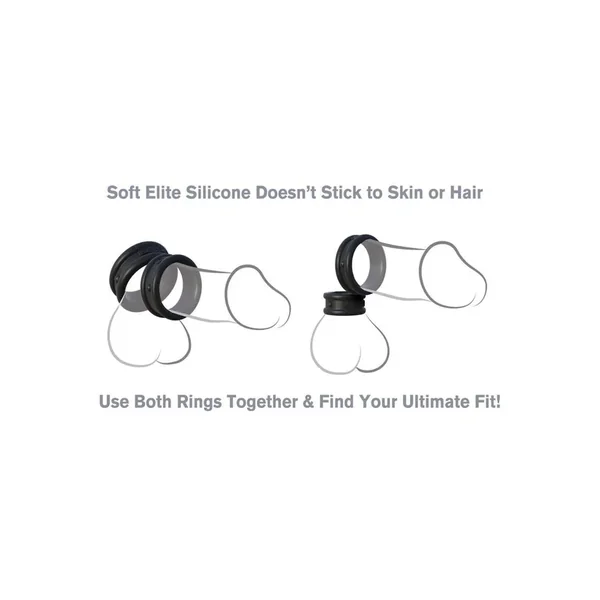 Fantasy C-Ringz Max Width Silicone Rings Black