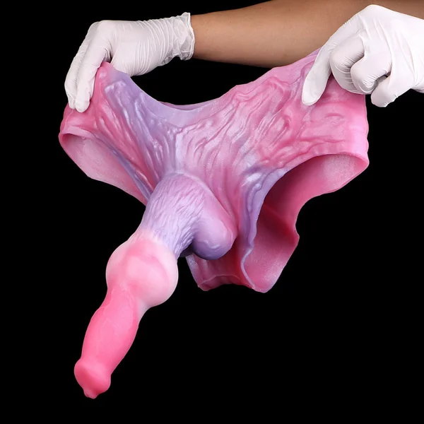 Fantasy Dogdildo Penis Sleeve Underwear – Pink Dildo Knotted Sex Cocksleeve Extender Gear